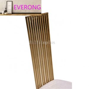 เก้าอี้ทานอาหารพนักพิงสูงทันสมัย หนัง PU คุณภาพสูง พร้อมโครงเหล็กสแตนเลส สำหรับบ้าน บาร์ โรงแรม สวนสาธารณะ งานแต่งงาน และงานอีเว้นท์ - Product Image 6