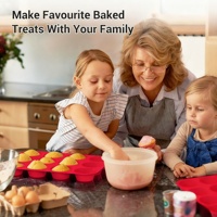 Moule à brownies, cupcakes et muffins en silicone, antiadhésif, sans BPA, écologique, jetable, de qualité supérieure LFGB, pour la cuisson au four