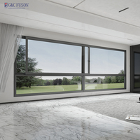 Fábrica de Fuson, venta al por mayor, ventana de vidrio de aleación de aluminio, ventana de balcón sellada insonorizada, ventana de deriva de doble acristalamiento