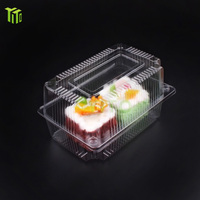 Klantspecifieke PLA transparante bakkerij punnet clamshell verpakking, voedselveilig, milieuvriendelijk, geschikt voor chips, suiker, pizza, sushi, hamburger