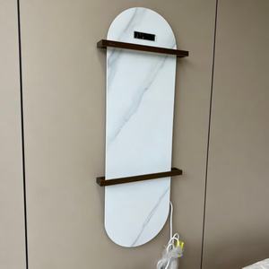 Scaldasalviette Elettrico di Alta Gamma con Piastra Posteriore Zincata e Pannello in <span class=keywords><strong>Ardesia</strong></span>, Doppio Palo in Acciaio Inossidabile - Product Image 1