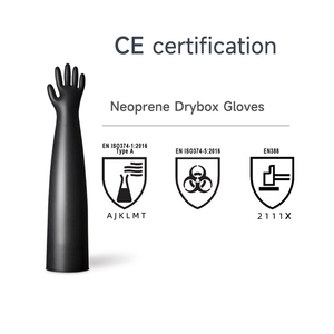 قفازات عمل نيتريل سميكة احترافية قفازات واقية من النتريل من صندوق عزل كيميائي صندوق قفاز حماية شديدة - Product Image 3