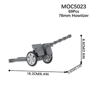 MOC5023 69 Piezas, Bloques de Construcción de Mini Juguetes de Artillería de Pie <span class=keywords><strong>Howitzer</strong></span> de 76 mm de la Segunda Guerra Mundial, Kit de Construcción de Juguetes - Product Image 4