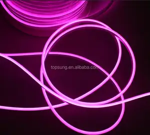 Çin üretici 12v Led Neon Flex silikon 2.5cm kesim 6x12mm pembe neon led şerit