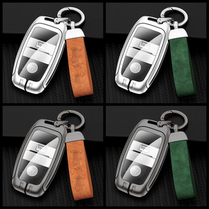 En Alliage de Zinc En Cuir TPU Couvercle De Clé De Voiture pour Kia Sportage Cerato Optima <span class=keywords><strong>K2</strong></span> K3 K4 K5 Rio Picanto <span class=keywords><strong>K2</strong></span> Âme Sorento <span class=keywords><strong>Ski</strong></span> 2/3/ 4 Bouton - Product Image 5