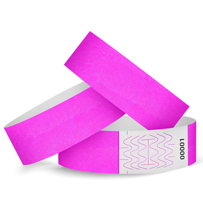 tyvek wristband neon pink