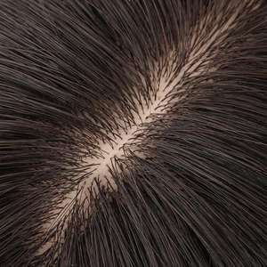 Parche de Cabello Brasileño Natural para Mujer, con Flequillo Recto, Cosido a Mano, de Una Pieza, Invisible y Sin Costuras - Product Image 6