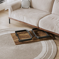 Benutzer definierter minimalisti scher klappbarer Couch tisch aus Holz Kleiner Tee tisch im japanischen Stil mit U-förmigen Metall beinen für das Wohnzimmer
