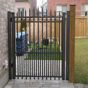 Portail de jardin moderne en fer forgé <span class=keywords><strong>noir</strong></span> et blanc, directement de l'usine, avec <span class=keywords><strong>peinture</strong></span> galvanisée HDP pour une protection contre les intempéries - Product Image 6
