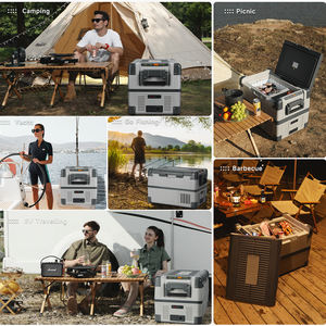 Réfrigérateur-congélateur à compresseur 28L DC 12V/220V avec affichage de la température, en plastique, faible consommation d'énergie, pour camping en plein air, voiture - Product Image 6