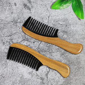 Green Sandalwood And Horn <b>Comb</b> Large Wide Tooth Massage <b>Comb</b> For Home Use - Product Image 2