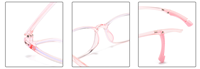 Lunettes tendance transparentes carrées anti-lumière bleue, montures en verre pour ordinateur Tr90, 180 °   Monture de lunettes à branches courbées, bon prix