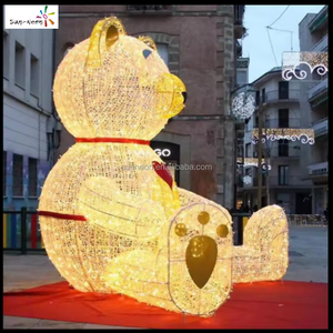 Christmas giant decoration led bear motif lights Christmas for Valentine's outdoor use - Product Image 5