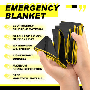 Couverture thermique en Mylar imperméable légère de 1mm de mode portable aluminisée en or pour les visites de premiers soins de survie en plein air - Product Image 3