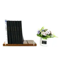 Prateleira de bambu portátil para escritório, prateleira de livro de bambu para mesa de casa