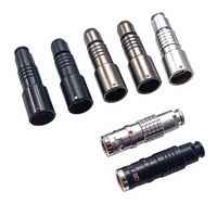 Konektor Tahan Air Krom Hitam Paduan Cu Lapisan Timah-Nikel Seri K IP68 -45C +125C >5000 Penggabungan 2-16P