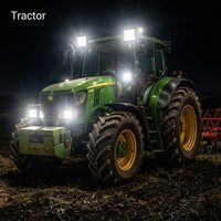 Luces LED Cuadradas Resistentes de 160W para Maquinaria Pesada, para Excavadoras, Bulldozers y Cargadoras en Indonesia, Luces de Trabajo Externas