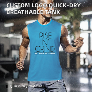Custom Logo 6 Colors Knitted Gym Bodybuilding Fashion Casual O Neck <b>Mesh</b> Quick-dry Tank <b>Tops</b> Summer Breathable Workout Singlets - Product Image 2