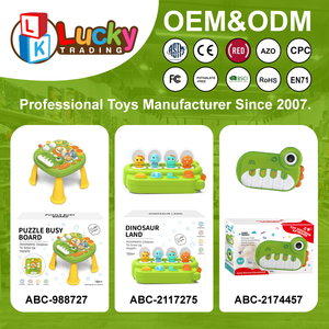 Lucky Toys STEM Baby Activity Center Escritorio Juego <span class=keywords><strong>de</strong></span> rompecabezas Dinosaurio eléctrico Mesa <span class=keywords><strong>de</strong></span> juego multiusos - Product Image 6