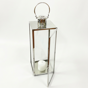 Lanternes porte-bougies en acier inoxydable de grande taille pour la décoration intérieure et extérieure - Product Image 4