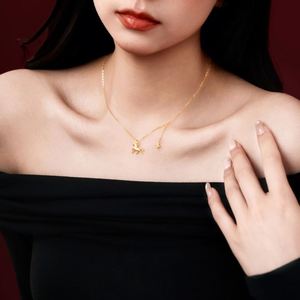 Nouveau design Dylam, collier en argent S925 avec chaîne à maillons, pendentif cheval élément du zodiaque chinois, gland et trèfle à quatre feuilles, accessoire bijou - Product Image 6