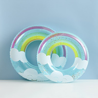 En gros, Bouée gonflable en PVC pour piscine, forme sirène, donut, requin, pour fêtes de plage et manèges de parcs d'attractions