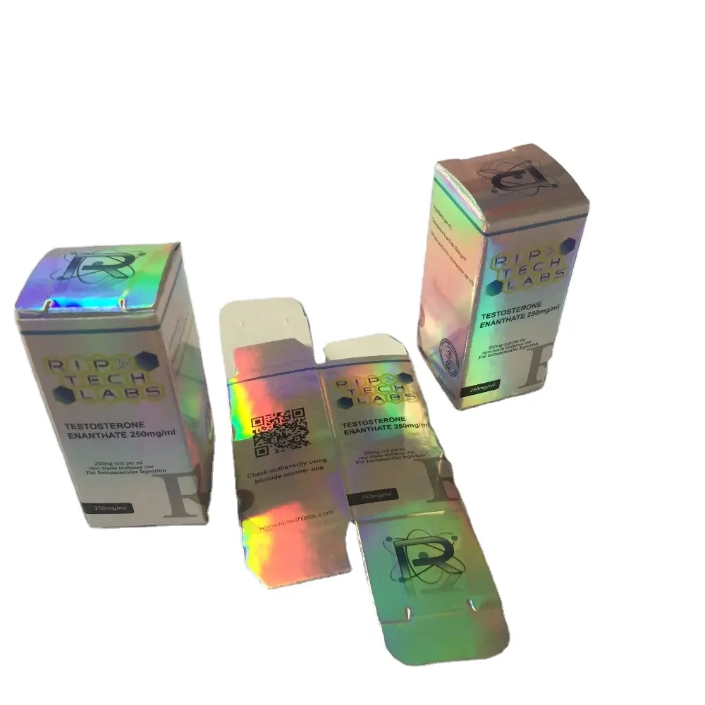 Harga pabrik desain kustom kotak botol hologram cap merek populer untuk 10ml dengan kualitas terbaik