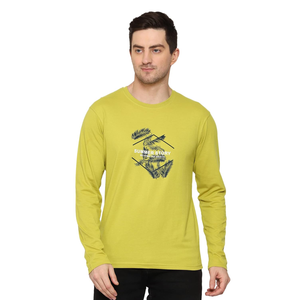 Camiseta Casual de Punto Estampada para Hombre, Talla Grande, Corte Ajustado, Diseño Personalizado, Cuello Redondo, Manga Larga, Transpirable y de Secado Rápido - Product Image 4