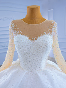 New Fashion Pearl Gorgeous Lace Temperament Beautiful Bride Wedding Dress - Product Image 4