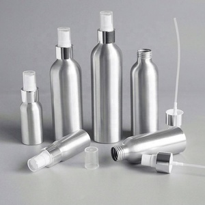 300ml 500ml Metal Empty Aluminum Bottle Refillable Silver Aluminum Spray Bottle with White <b>Black</b> Sprayers - Product Image 2