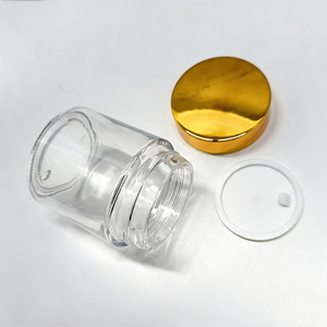 Botol Kaca Krim Lotion Tubuh Skincare Mulut Lebar 200g Grosir, Botol Kapsul Mentega Bening Doff 200ml Dengan Tutup Sekrup Emas - Product Image 4