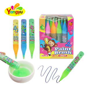 Stylo-pinceau Halal en forme de confiture de fruits liquide, bonbons colorés assortis, boîte de présentation 30 pièces, collations pour enfants - Product Image 1
