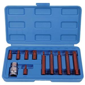 Jeu de douilles de type M Hi-Spec Tools, 11 pièces, entraînement hexagonal 1/2 pouce, outils de réparation automobile, acier de qualité industrielle - Product Image 2