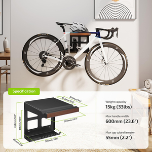 JH-Mech <span class=keywords><strong>Support</strong></span> <span class=keywords><strong>Vélo</strong></span> <span class=keywords><strong>Mural</strong></span> <span class=keywords><strong>Vertical</strong></span> Thermolaqué avec Rangement Facile et Sécurisé - Product Image 6