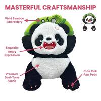 Maskot Panda Plushie Custom Isi Kapas PP Super Lembut Nyaman Bordir OEM/ODM MOQ Rendah Hadiah Ulang Tahun Anak Pereda Stres