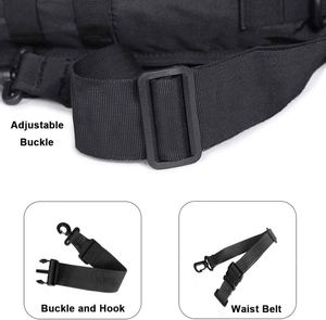 กระเป๋าเป้สะพายหลังแบบยุทธวิธี Factory Tactical Sling Backpack Rover พร้อมสายสะพายไหล่ EDC Molle Assault ผลิตจากโพลีเอสเตอร์ มีซิปและหัวเข็มขัด ช่องใส่คอมพิวเตอร์ เหมาะสำหรับการปั่นจักรยาน - Product Image 6