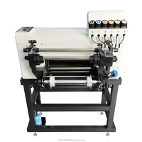 Barato UV pegatina impresión Digital Plotter impresión máquina de inyección de tinta impresora 30CM rollo a rollo UV DTF impresora Etiqueta de cristal