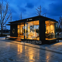 Quiosco de Comida Portátil Modular Personalizado de Fábrica, Contenedor de Acero Prefabricado de 20 Pies para Exteriores con Ventana de Servicio