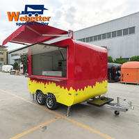 Camion de glaces italiennes Webetter Concession, chariot à donuts, thé, café, bar à bière mobile, remorque de restauration BBQ, cuisine entièrement équipée