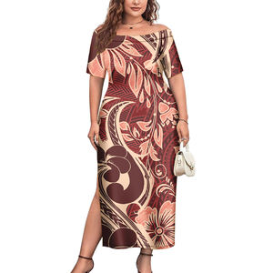 Samoan <span class=keywords><strong>Tonga</strong></span> Puletasi Tribal <span class=keywords><strong>Tattoo</strong></span> Designs Vestidos de mujer Popular al por mayor Custom Ladies Islander Style Dress - Product Image 5