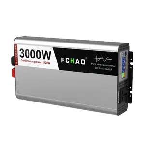 FCHAO solar inverters pure sine wave converter 12v 24v 220v 230v 1500w ac to dc for car and home