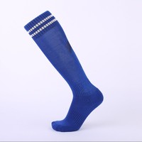 Chaussettes de football longues à rayures pour la course à pied et le cyclisme, de haute qualité, à prix abordable, directement de l'usine