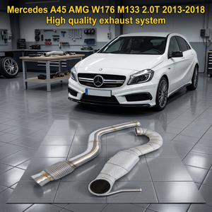 Collecteur d'échappement haute performance en acier inoxydable T304 avec bouclier thermique pour Mercedes A45 AMG W176 M133 2.0T 2013-2018 - Product Image 1
