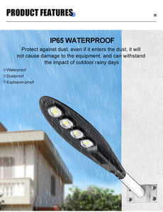 Usine en gros IP65 étanche 6000K en alliage d'aluminium lampadaires extérieurs économie d'énergie LED 50W 250W éclairage d'alimentation ca - Product Image 3