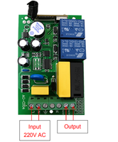 Télécommande sans fil et récepteur de commande pour écran de projection électrique, nouvelle version mise à jour, 433 MHz, 220 V