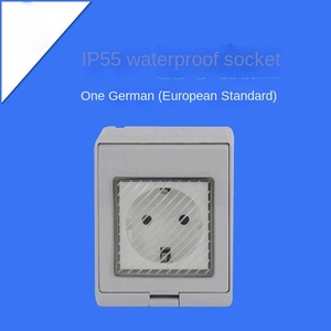 Enchufe con toma de tierra Enchufe de pared impermeable Salida impermeable Nuevo diseño enchufe IP55 Interruptor Caja de interruptor impermeable - Product Image 2