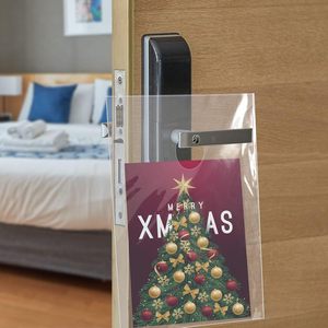 Door Hanger <b>Bags</b> 6x9 Inch Clear Plastic Waterproof For Flyers Brochures Promotional Use - Product Image 6