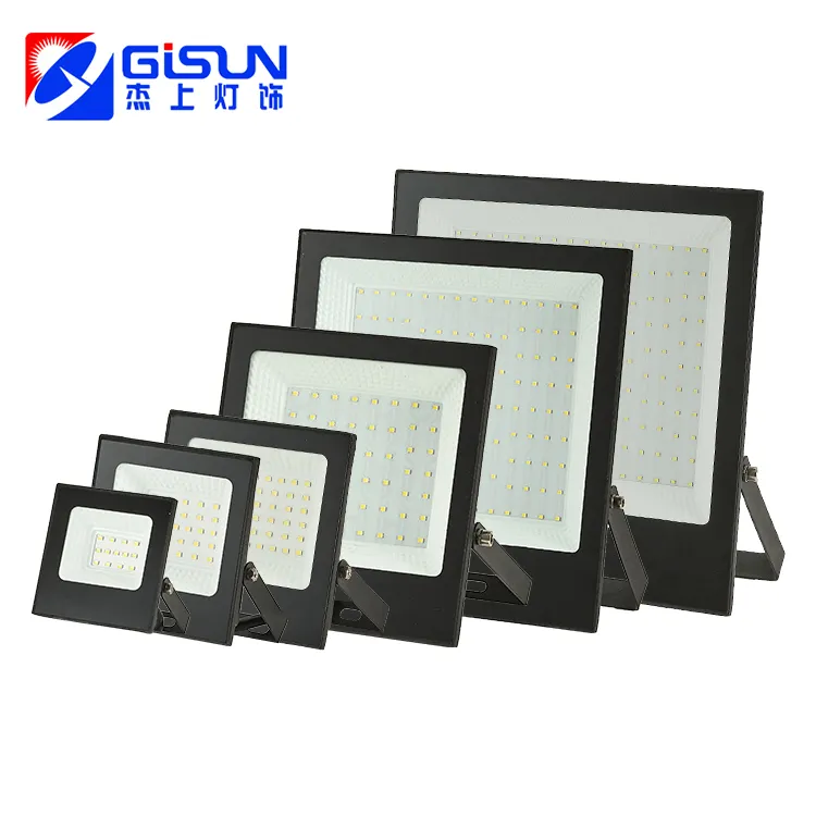 Hot EPR Selling Modern Smart Black Flood Lamp Lighting Outdoor 10 20 30 50 70 100 150 200 W Led Floodlight