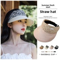 Chapeau de soleil de haute qualité pour femme, à large bord, en paille tressée, à dessus ouvert, qui affine le visage, pour sports de plein air