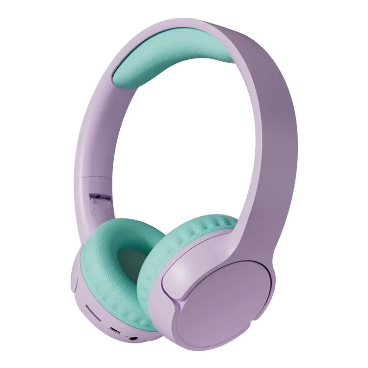 सबसे अधिक बिकने वाले उत्पाद कस्टम रंग फोल्डेबल हेडसेट ऑन-कान बच्चों वायरलेस हेडसेट वॉल्यूम सुरक्षित ध्वनि और पूरे दिन आराम के साथ